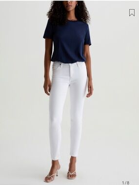 AG Adriano Goldschmied Prima White Ankle Cigarette Jeans Size 26